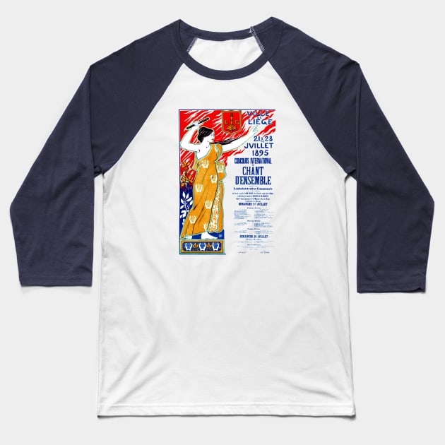 1895 Liege Belgium Choral Music Baseball T-Shirt by historicimage